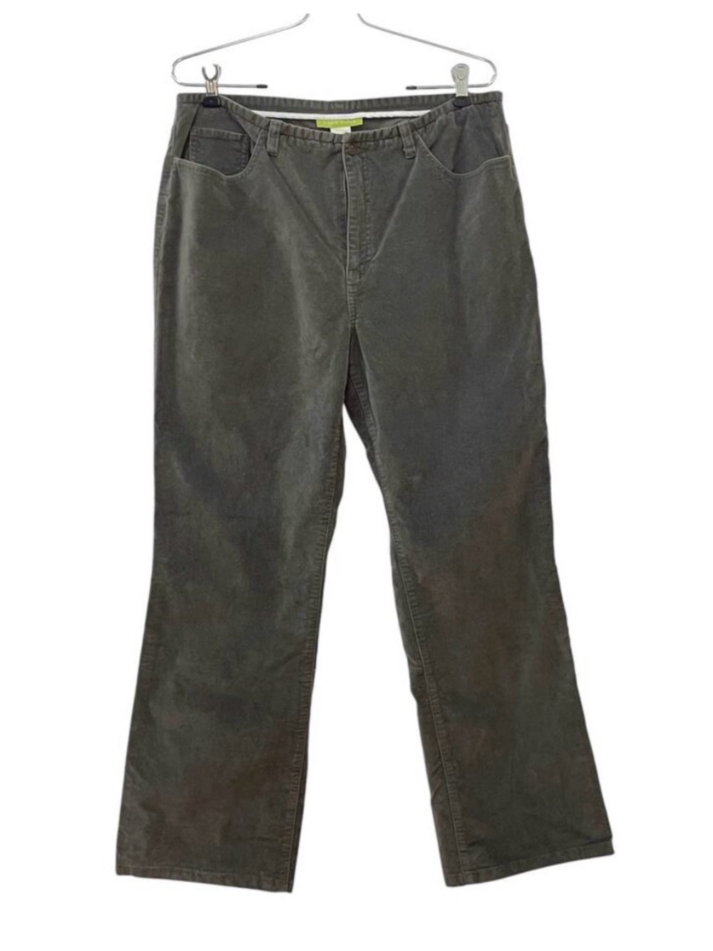 Sigrid Olsen Brown-Gray Size 12 Velour Velvet Mid-Rise Straight Leg Casual Pants
